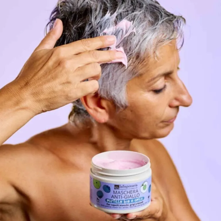 Kit anti-giallo per capelli bianchi, grigi o biondi