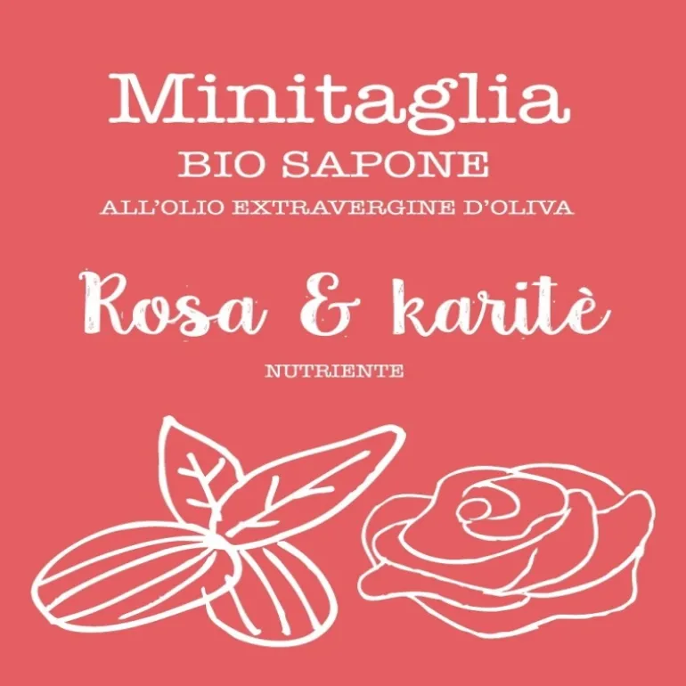 MINITAGLIA Sapone Rosa & burro di Karité